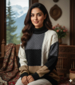 Unisex 100% Wool Crew Neck Sweater Women